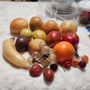 Assorted Faux Fruit Decor. VINTAGE. 15- Assorted Pcs.
